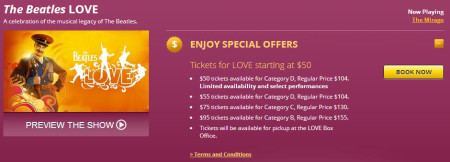 The Beatles LOVE by Cirque du Soleil Spring Offer - Save 50 Off Show Tickets (Until May 31)